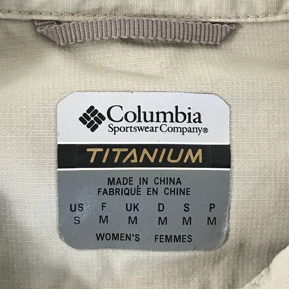 Columbia Titanium Omni-Dry Shirt Jacket Women's Small Beige Lightweight Outdoor - Picture 10 of 11